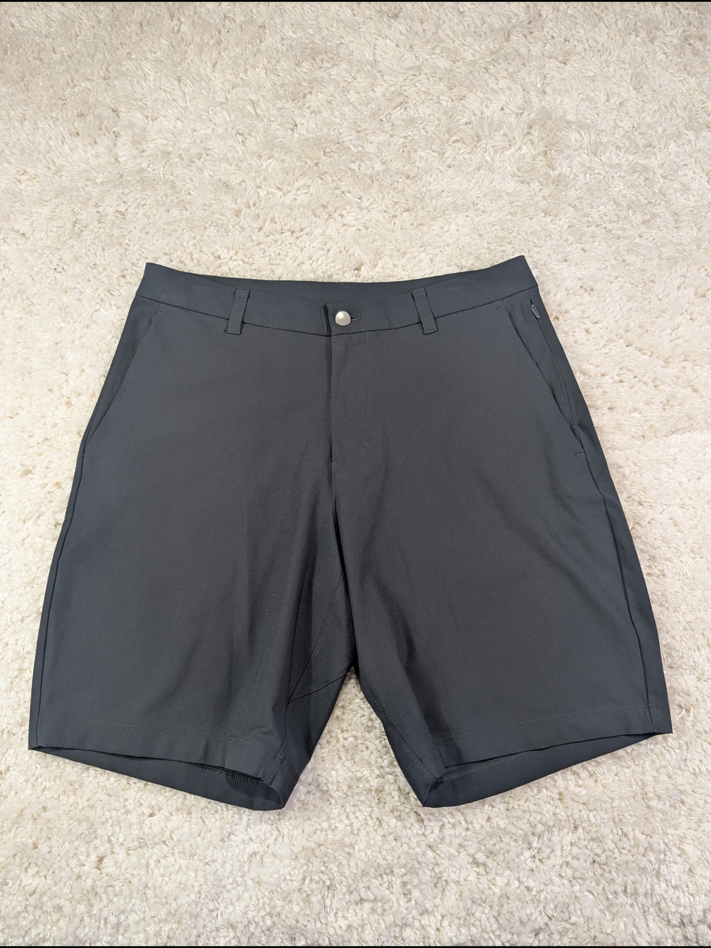 lululemon athletica Black Flat-Front Performance Shorts